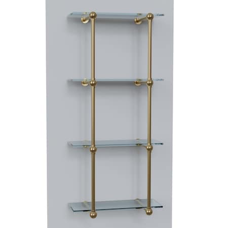 Designs Of Distinction Traditional Bistro Shelf Kit - 4 Shelves - Polished Brass 01TRAD1248PB1